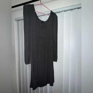 Daisy Fuentes Charcoal Long Sleeve Dress